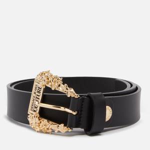 Versace Jeans Couture Buckle Detail Leather Belt