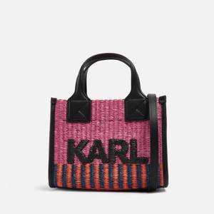 Karl Lagerfeld K/Skuare Small Tote Raffia Bag